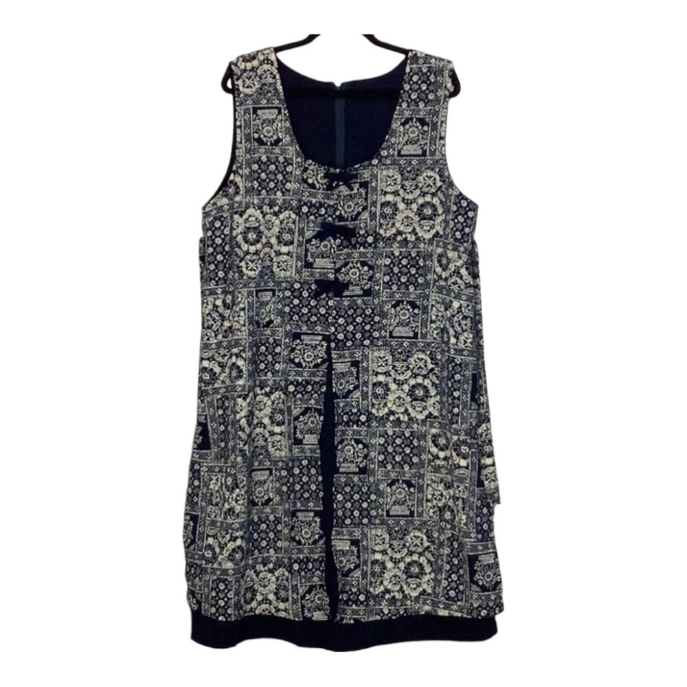 Women Blue And White Dress
